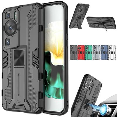 For Huawei P 60 P60 Pro Case Shockproof Car Magnetic Holder Phone Case For Huawei P60 Art P60Pro Camera Protection Back Cover