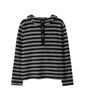Hooded Henley Tee_Stripe