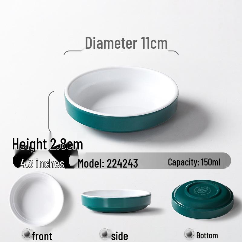 A5 Melamine Imitation Porcelain Small Steamed Vegetable Bowl, Round Plastic Tableware.