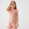 1-6 Years Kids Girls' Solid Color Cap Sleeve Tank Top and Shorts Set