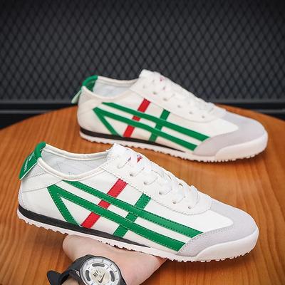 Klassische Herren-Laufschuhe mit Schnürung, flache Sohle, Sportschuhe, Wanderschuhe mit weicher Sohle, atmungsaktive Canvas-Schuhe, Forrest Gump-Schuhe