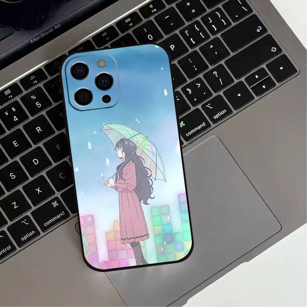 ANIME Kaoruko W-Waguri  Phone Case For iPhone 17,16,15,14,13,12,11 Plus,Pro Max,XS,Soft Silicone Black Cover