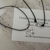 Black Rope Chain 925 Sterling Silver Butterfly Pendant Sweater Necklaces Chain for Women