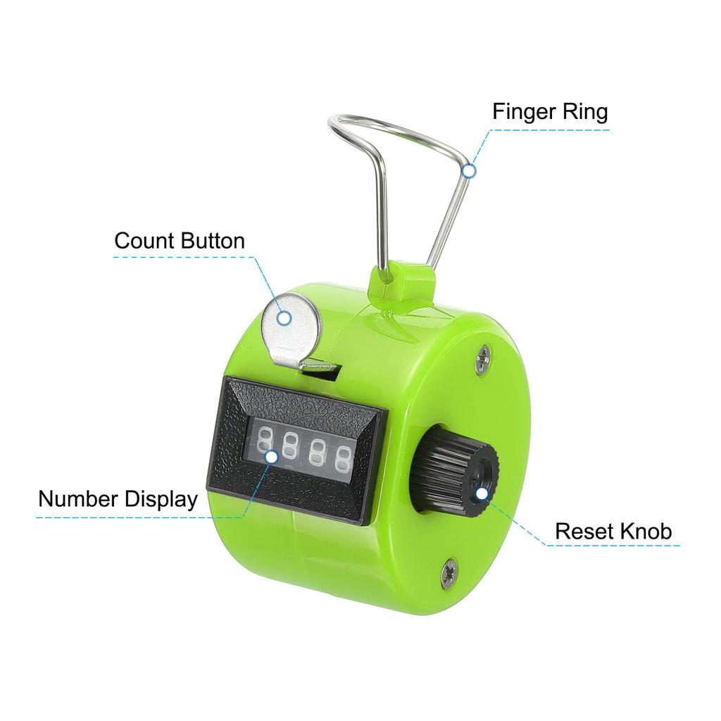PATIKIL Clicker 16 Mechanical Handheld Tally Click Pitch Counter for and Green Counter, 4-Digit Coaching, Knitting, Golf, Laptops, Fishing,