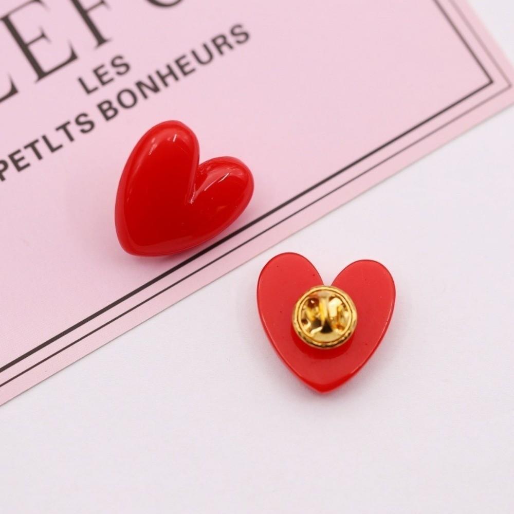 Mini Heart Brooch DIY Red Heart Badge Pin Fashion Jewelry Jewelry Accessories  Women Men