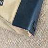 [Pre-Owned] Classic Commuter Large Capacity Logo Print Color Block Canvas Tote Bag - Excellent #A4EBXE