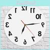 Wall Anti Reverse Clock Modern Backwards Time Run Counter Clockwise Wall Watch