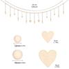 Hanging Photo Display with 9Clips Photo Holders for Hanging Wooden Beads Garland Collage Picture Frame Wall Decors