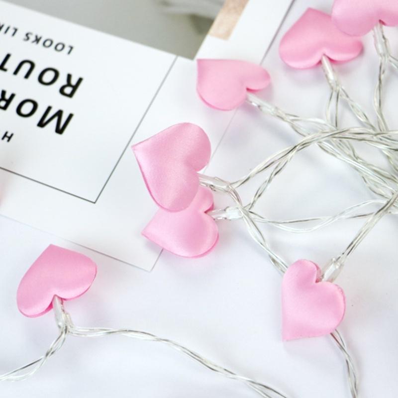 10Led/20Led/30Led Dragoste în formă de inimă Baterie Led șir Lumini zâne Lampă de noapte Crăciun Weddi
