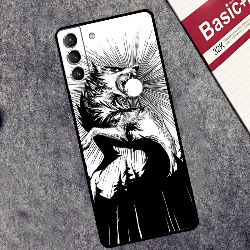 Wolf Art Case For Samsung Galaxy S25 S26 Ultra S20 S21 S22 S23 S10 Plus S25 FE S24 Ultra Cover Coque