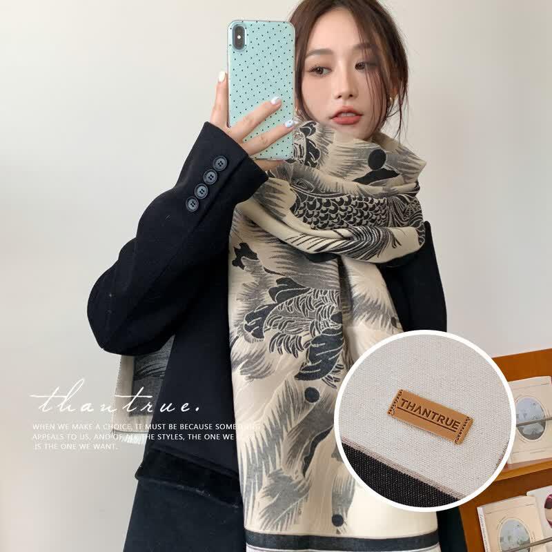 Women s Lightweight Ethnic Print Scarf Shawl 180x70cm