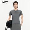 Women's Slim Fit Spliced Round Neck Short Sleeve T-Shirt