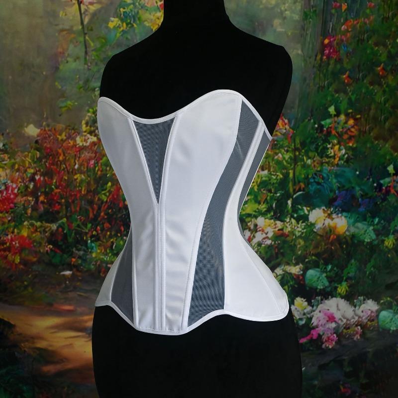 Sexy European American Ins Style Cat Ear Shaping Mesh Satin Bustier Top