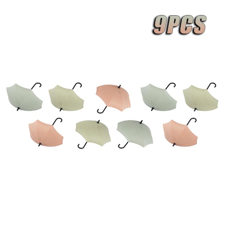 Cute Umbrella Shaped Hooks No-Punch Wall Hooks Kitchen Bathroom Coat Rack Key Organizer Hooks Home Storage Shelf Hooks