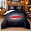 Printed 3Pcs Bedding Set F1 Pattern Bed Sheet Pillowcase For Bedroom Decor