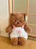 Plush Bear Teddy Toy With Overalls Soft Stuffed Animal Gift For Children