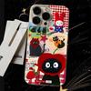 Cute Naughty Cat Cartoon Korean Phone Case For iPhone 16 15 14 13 12 11 Pro Max 14 15 16 Plus Kawaii Soft Cover Shockproof