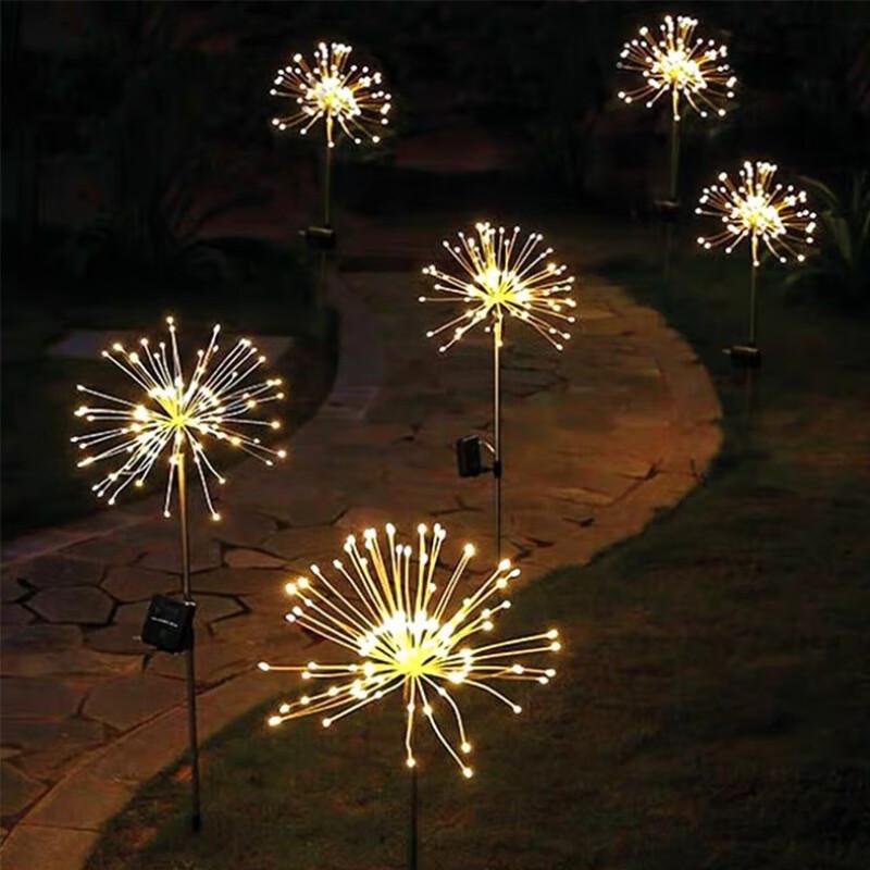 LED Solar Fireworks Garden Stake Light