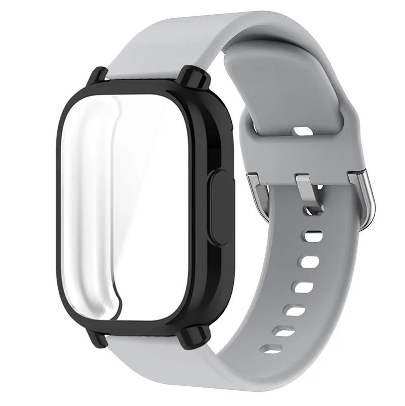 22mm Silicone Strap With Case For Xiaomi Redmi Watch 5 Active Lite Smart Watch Wrist Band TPU Case For Redmi Watch 5 Active Lite