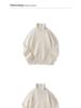 Men's Loose Plus Size High Neck Knit Sweater - Solid Color, Long Sleeve, Spring/Autumn/Winter