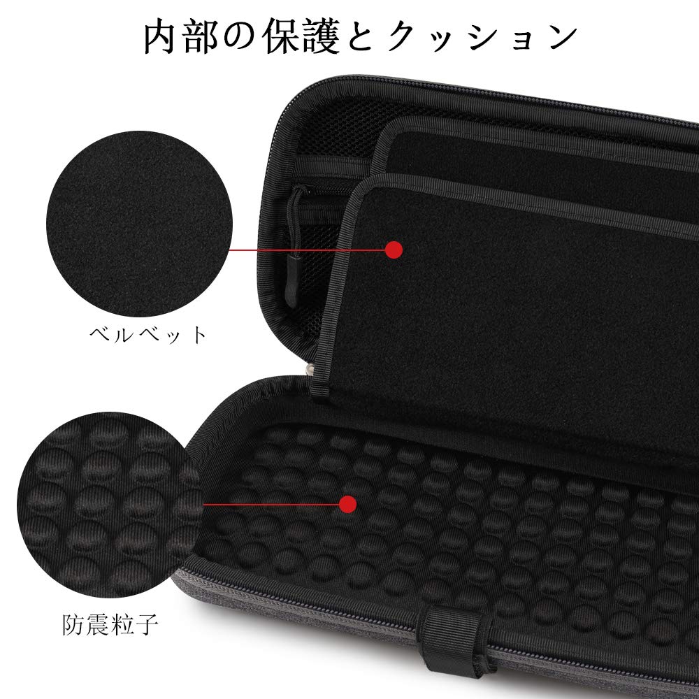 Nintendo Switch Storage Bag Gray Protective Case Carrying Large Capacity Card Cable Small Item