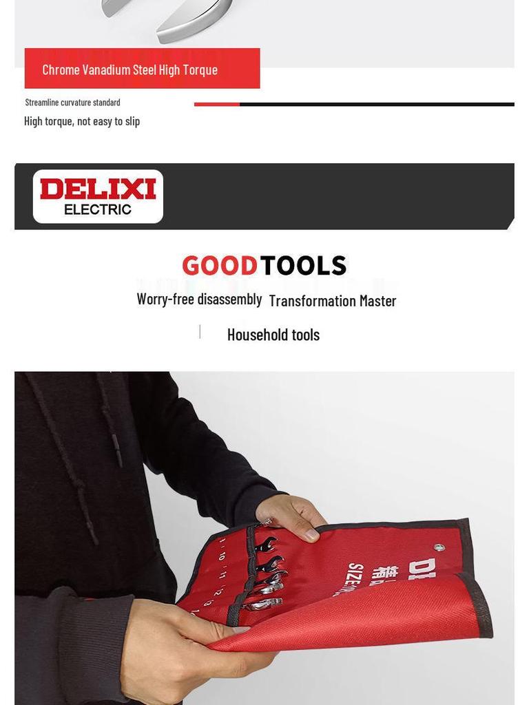 Adjustable Ratchet & Open-End Wrench Tool Set