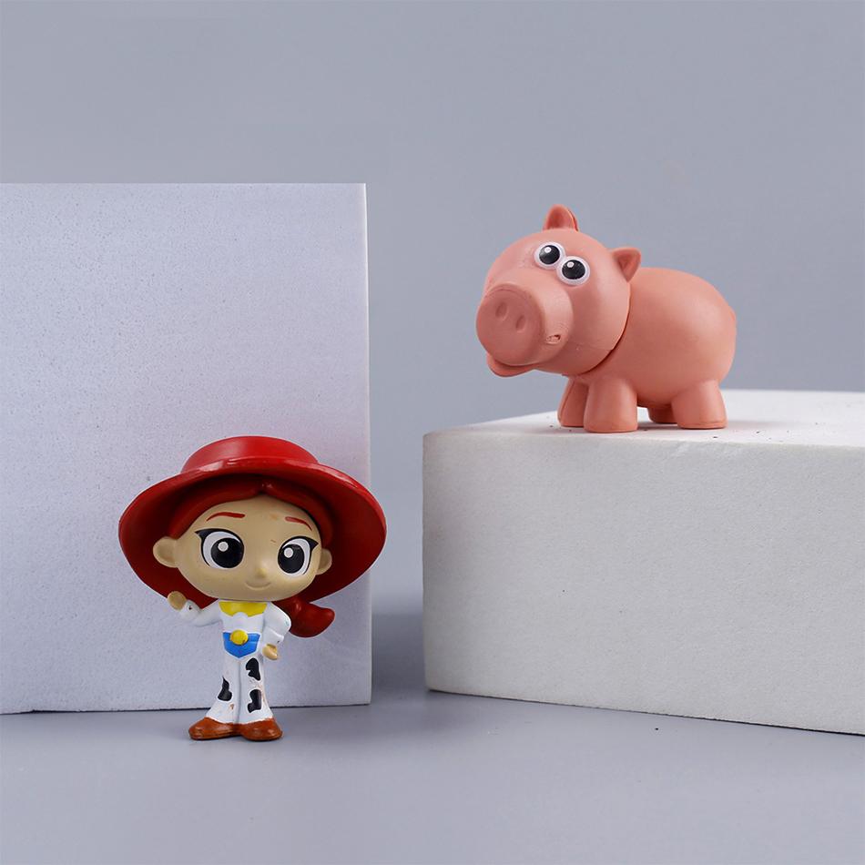 5cm 8 szt./zestaw Disney Toy Story 4 Woody Buzz Astralny Figurka Akcji Dekoracja Anime Kolekcja Figurka Model Zabawki Dla Dzieci