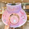 Cappello ventilato estivo per bambini USB Ricaricabile simpatico cartone animato cappello da sole a tesa aperta per ragazzi e ragazze con protezione UV