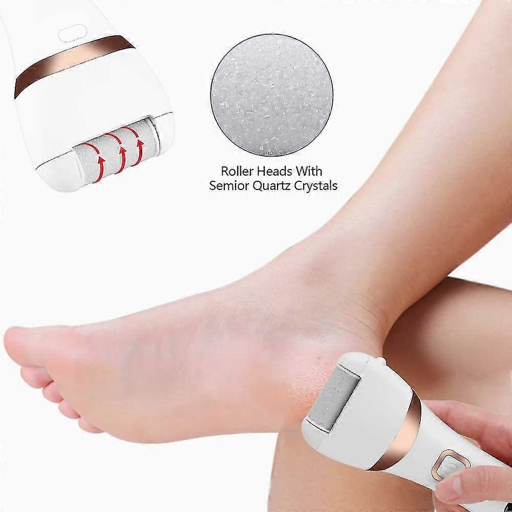 Electric Foot Callus Remover Kit, Rechargeable Callous Removers 3 Grinding Heads Portable Waterproof Foot File, Professional Pedicure Tools Feet Care
