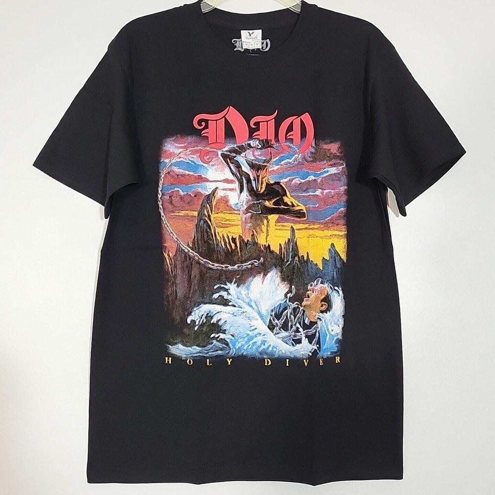 

DIO Ronnie James Holy Diver S SMALL T-Shirt Black Mens Band logo Unisex T-Shirt XXXXL