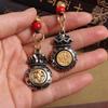 Brass Lucky Bag Pendant Chinese Style Dragon Keychain Monkey 12 Zodiac Keyring  Backpack Decor