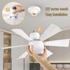 Six-Leaf Flower Pattern Ceiling Fan Light with Removable Blades, E27 Base, Ideal for Bedroom & Living Room.