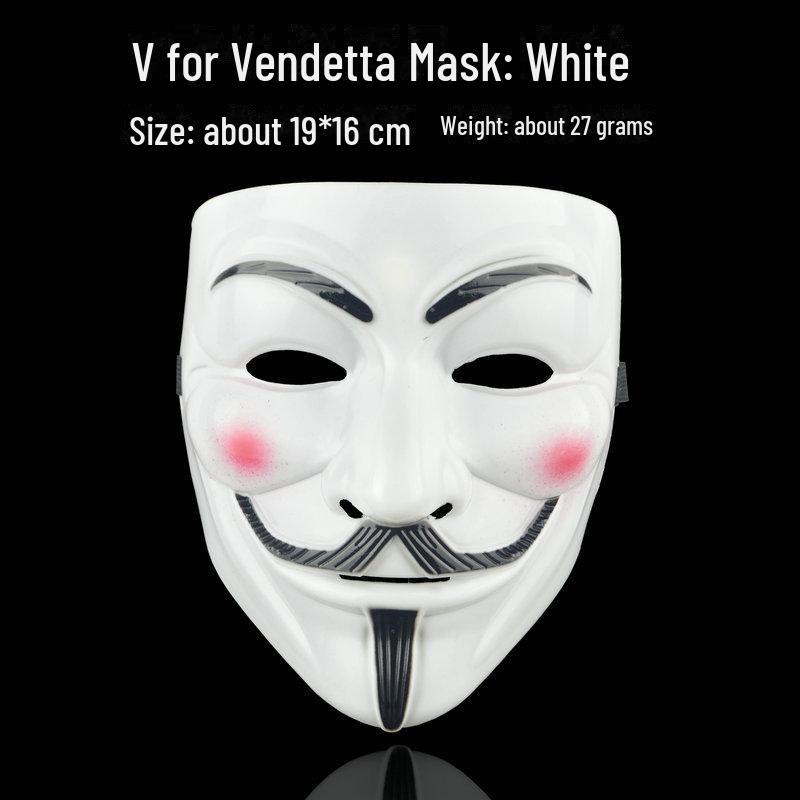 Máscara de Película V de Vendetta para Halloween: Vendetta Face, Stranger V, Danza callejera, Máscara de anciano