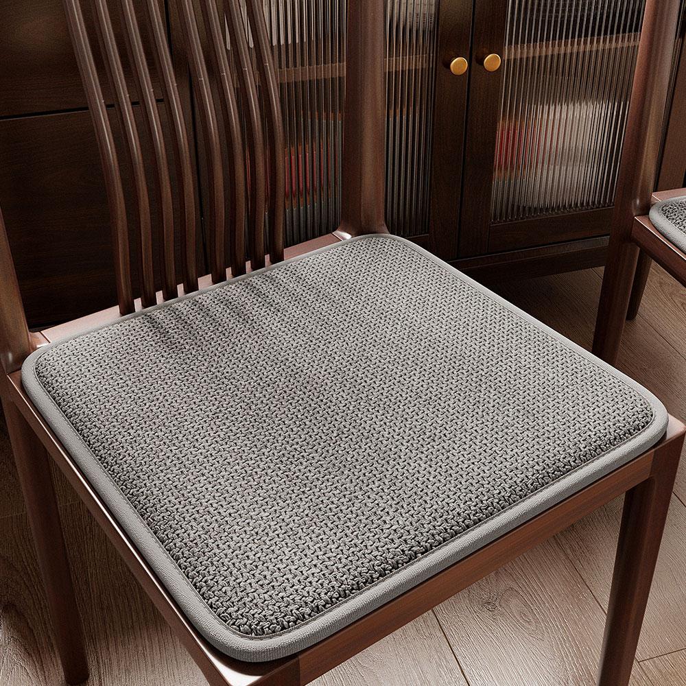 Breathable Linen Chair Seat Cushion Non-Slip Thick Memory Sponge Padded Pad Comfortable Square Chair Cushion For Dining & Office