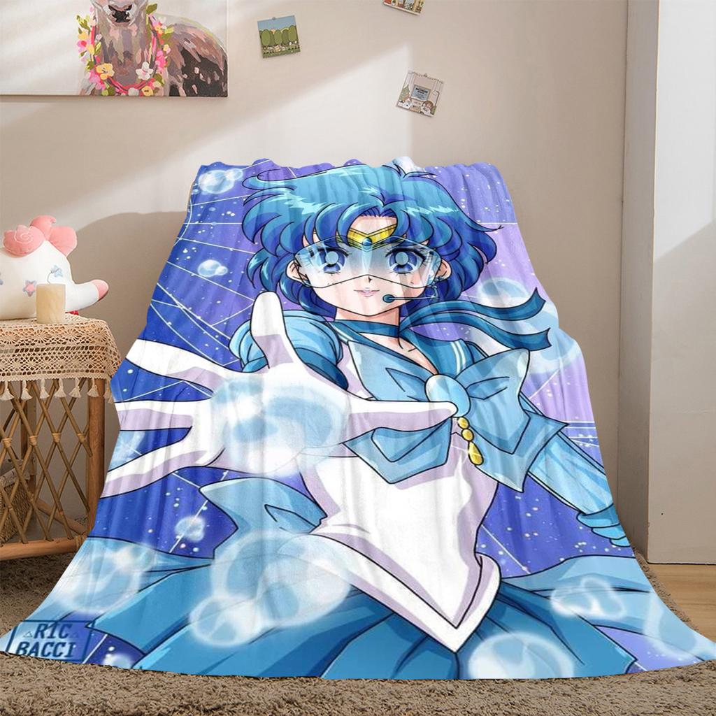 Japanese anime cute cartoon theme Sailor Moon Tsukino Usagi blanket suitable for home beds, sofa covers, office nap, outdoor warm blankets O12