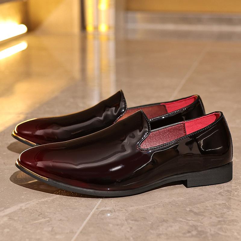 

New leather shoes men s loafers large size business men s shoes breathable and non-smelly feet formal men s leather shoes 39