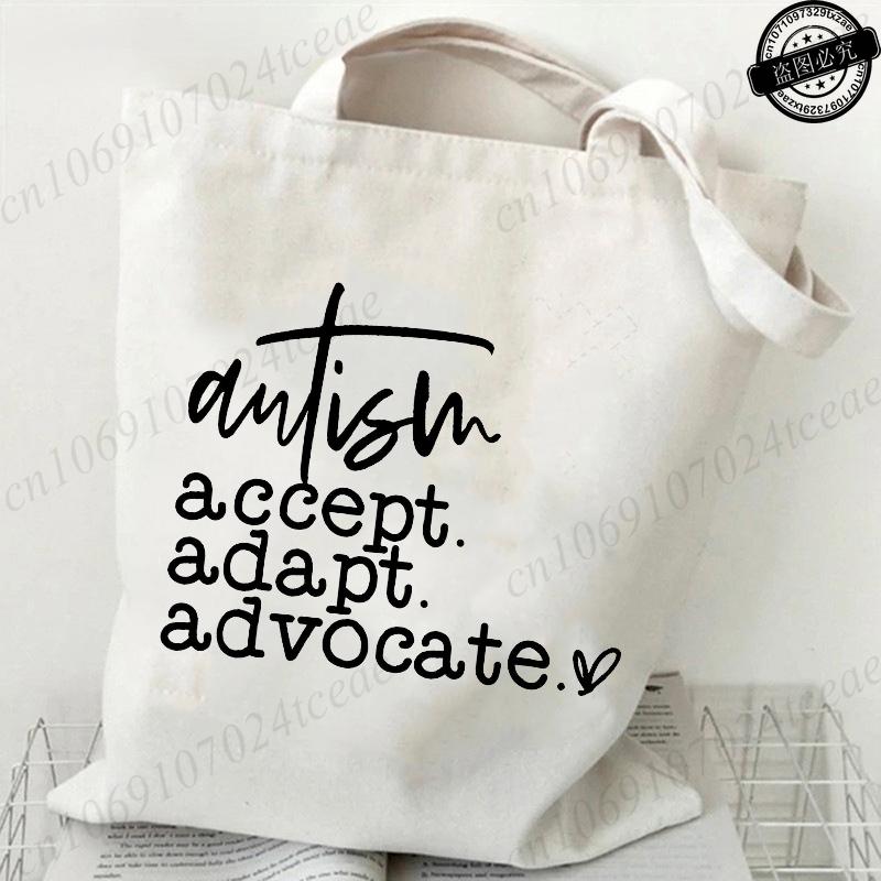 Autism Accept Adapt Advocate TShirts Female Funny T Shirts Awareness Fashion Graphic Tees Tops Women Clothing Short Sleeve