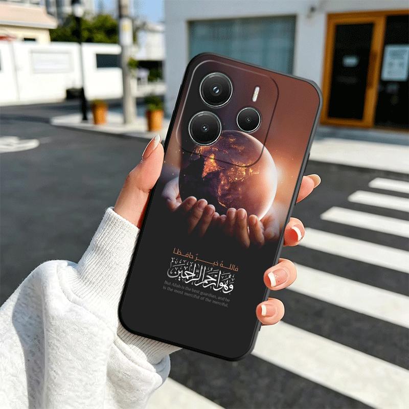 Muslim Islam Bismillah Allah Soft Phone Case for Xiaomi Redmi Note 12 13 14 15 Pro Plus 11 12S 11S 11T 10 4G Black Cover Back Sh
