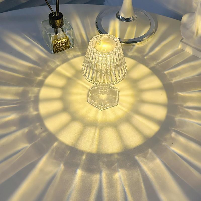 

Ночной светильник SanjiCook с прозрачным кристаллом и бриллиантами, настольная лампа 3 разных вида света для украшения стола A