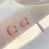 New Fashion Lavender Purple Earrings Metal Golden Twisted Art Line  Stud  For Girls  Jewelry Gifts earrings for women