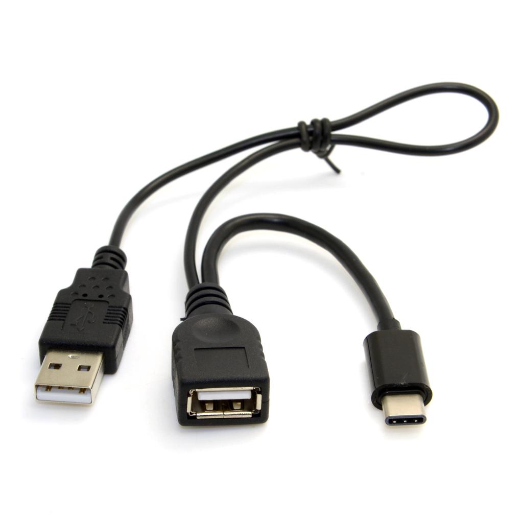 USB 3.1 Type-C To USB 2.0 Female OTG Data Cable with Extral Power