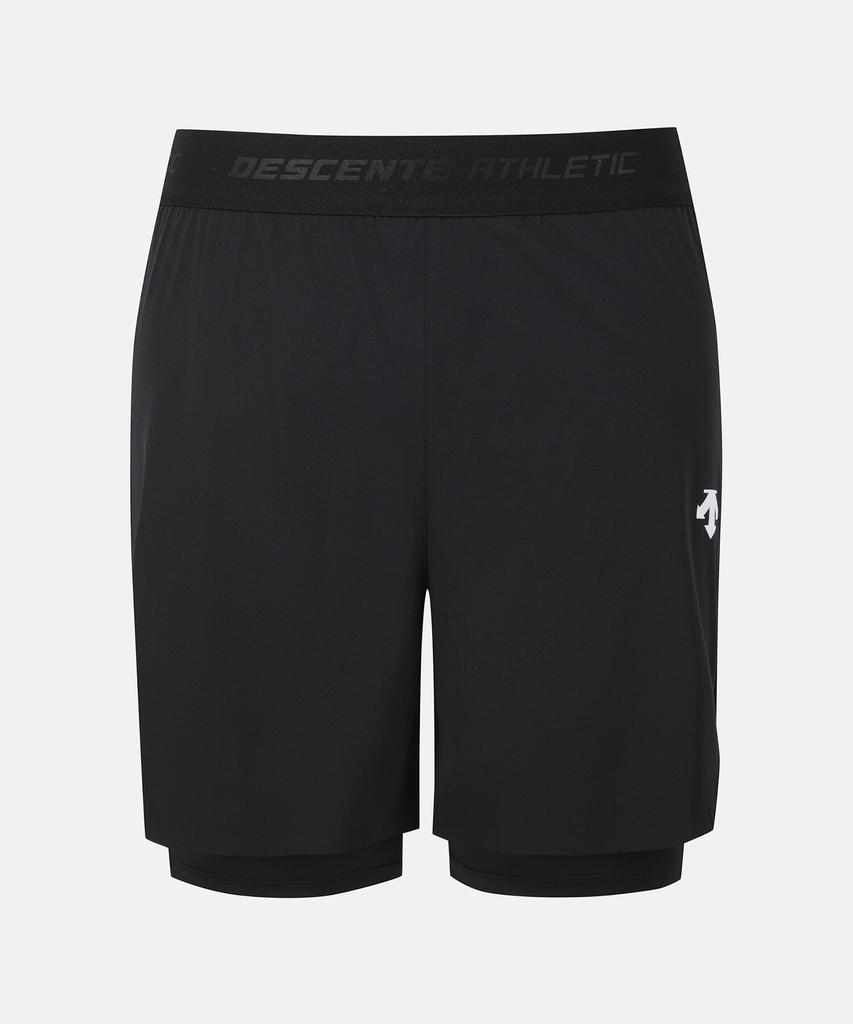 DESCENTE Training 6-Inch Leggings Attached Shorts Black (Sq321Thp81)