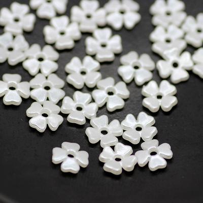 Zubehör 100 Stück/Packung Hochwertige Blume Beige Lose Perlen DIY Exquisit zur Schmuckherstellung Zubehör