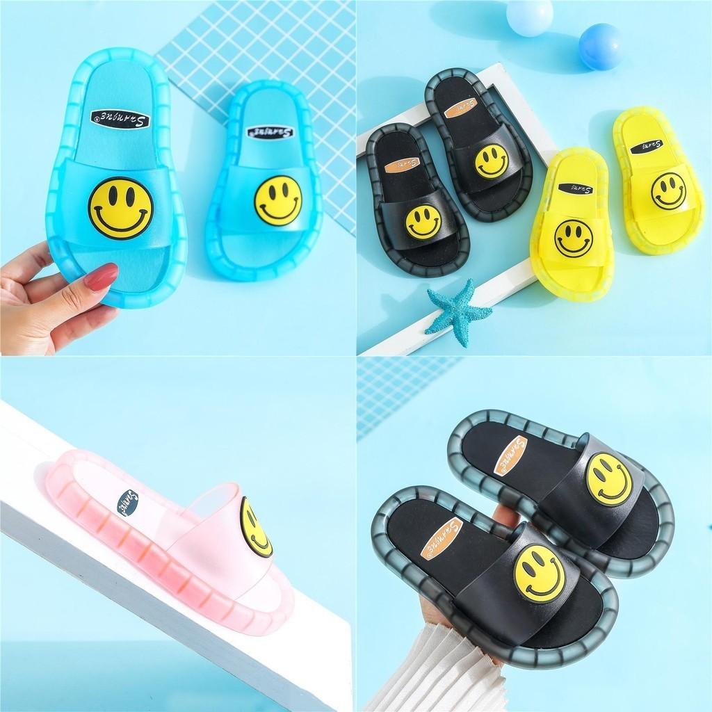 Kids Led Summer Slippers Quick-drying And Breathable With Smiley Design