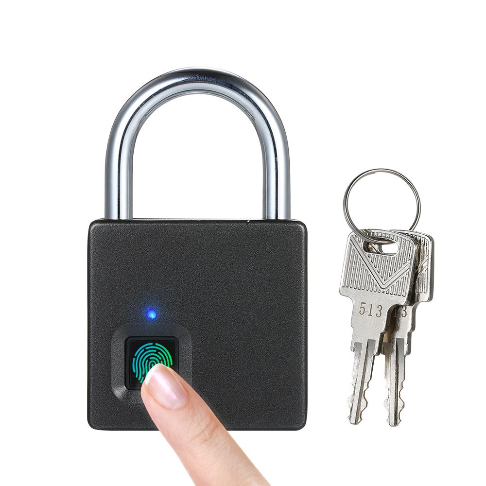Padlock Smart Fingerprint Bluetooth Lock USB Rechargeable Security Lock with Steel Beam Padlock Smart Fingerprint Bluetooth Lock USB Rechargeable Security Lock with Steel Beam