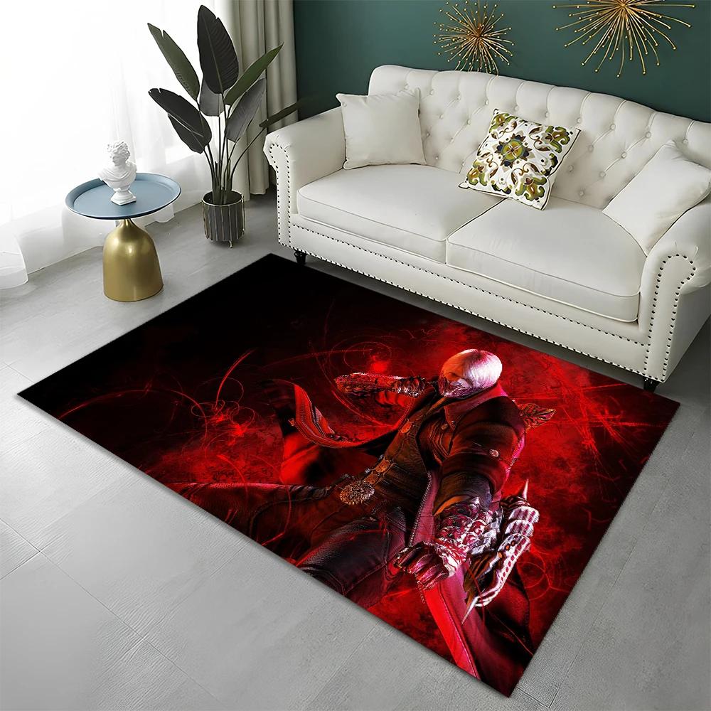 DMC Game D-Devil May Cry Gamer Carpet Rug for Home Living Room Bedroom Sofa Doormat Decor,kid play Area Rug Non-slip Floor Mat