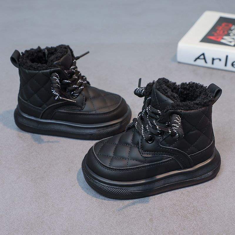 Children's Snow Boots 2025 Winter New Children's Soft-soled Martin Boots Boys' Fleece Thickened Short Boots Girls' Shoes