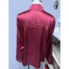 Button Up Women's Shirt Double Door Tube Satin Lapel Long Sleeved Top Commuting Style Slim Fit Cardigan Women's Clothing Blouses & Shirts
