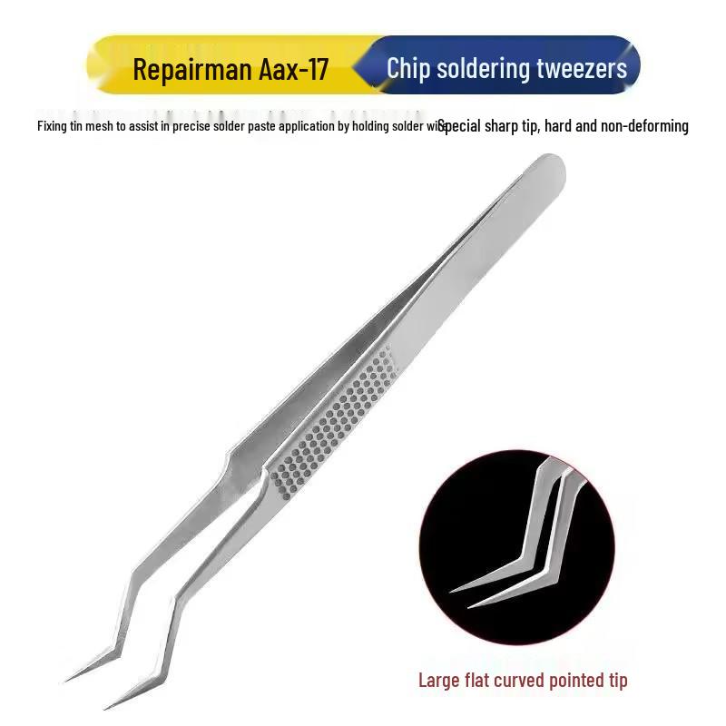 

Repairman Ultra-fine Non-magnetic Stainless Steel BGA Soldering Tweezers - Heat-resistant & Anti-corrosion for Chip Positioning