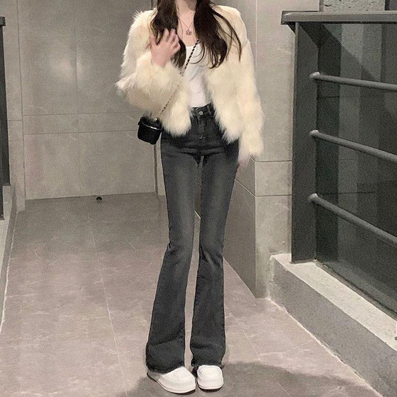 

Женские эластичные узкие джинсы с высокой талией XS